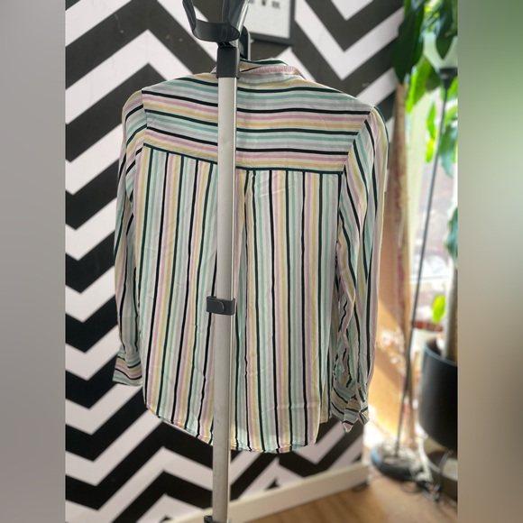 Tommy Hilfiger multi color stripes button down shirt | Closet Label #123.) - Picture 7 of 8